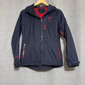 Mountain Hardwear Gore Tex Jacket Women Medium Black Hooded Rain Lightweight